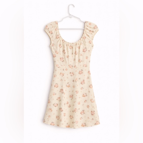 Art Class Cream Floral Tie-Front Dress | Girls Size 7/8 | Vestido Floral Niña - Picture 4 of 4